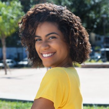 beautiful joyful african american woman