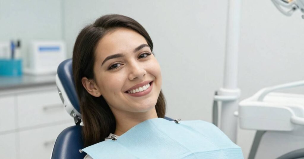 Smiling patient after dental treatment
